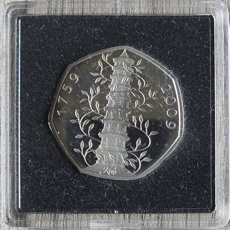 2019 Reissue Kew Gardens UK Proof 50p Coin In Quadrum CrawleyCoins