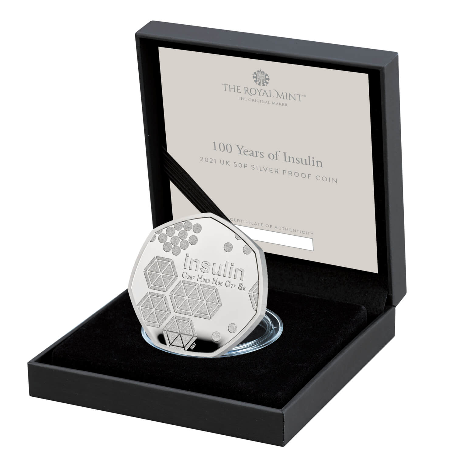 2021 Insulin UK 50p Silver Proof