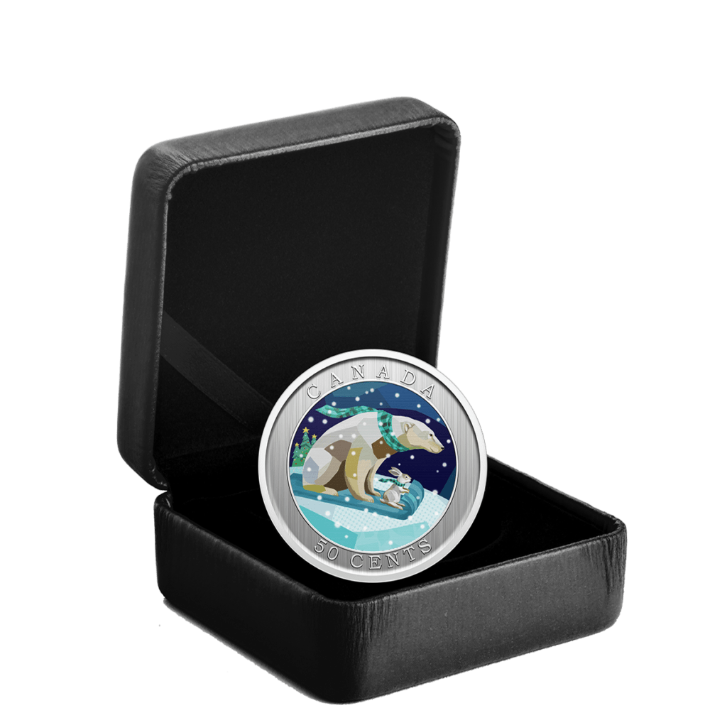 2023 Canada 50 Cent Lenticular Coin Holiday Sledding CrawleyCoins 2023-canada-50-cent-lenticular-coin-holiday-sledding-crawleycoins
