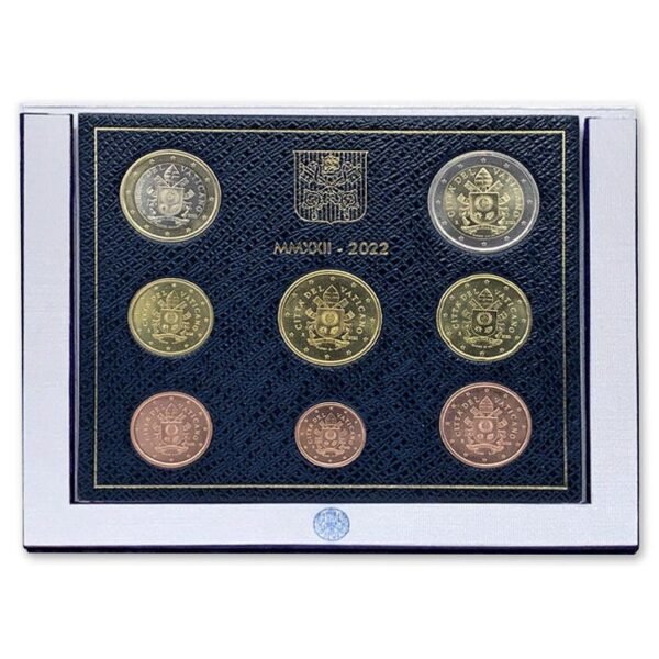 2022 Vatican Annual 7 Coin BU Set 3.88 Euros