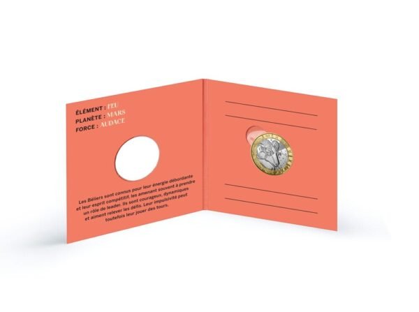 2025 France Astrological signs - Aries 5€ Unc Coin Pack <br><i>Mar 21–Apr 19</i> - Image 2