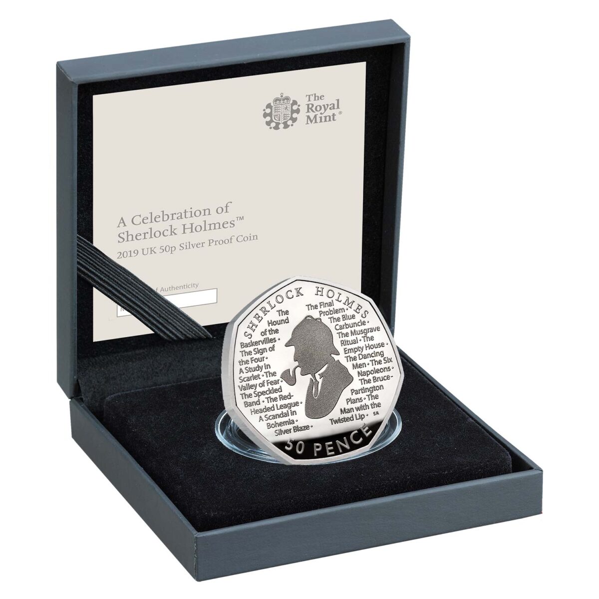 2019 Sherlock Holmes 50p Silver Proof