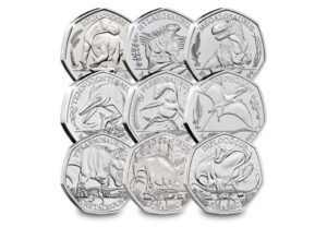 2020 - 2024 Tales of the Earth Dinos 9-Coin 50p Coins in Capsules