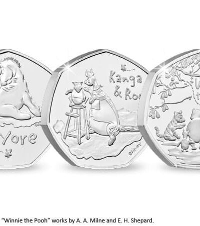 2022 Winnie the Pooh Full Set 50p BU Coins in Capsules