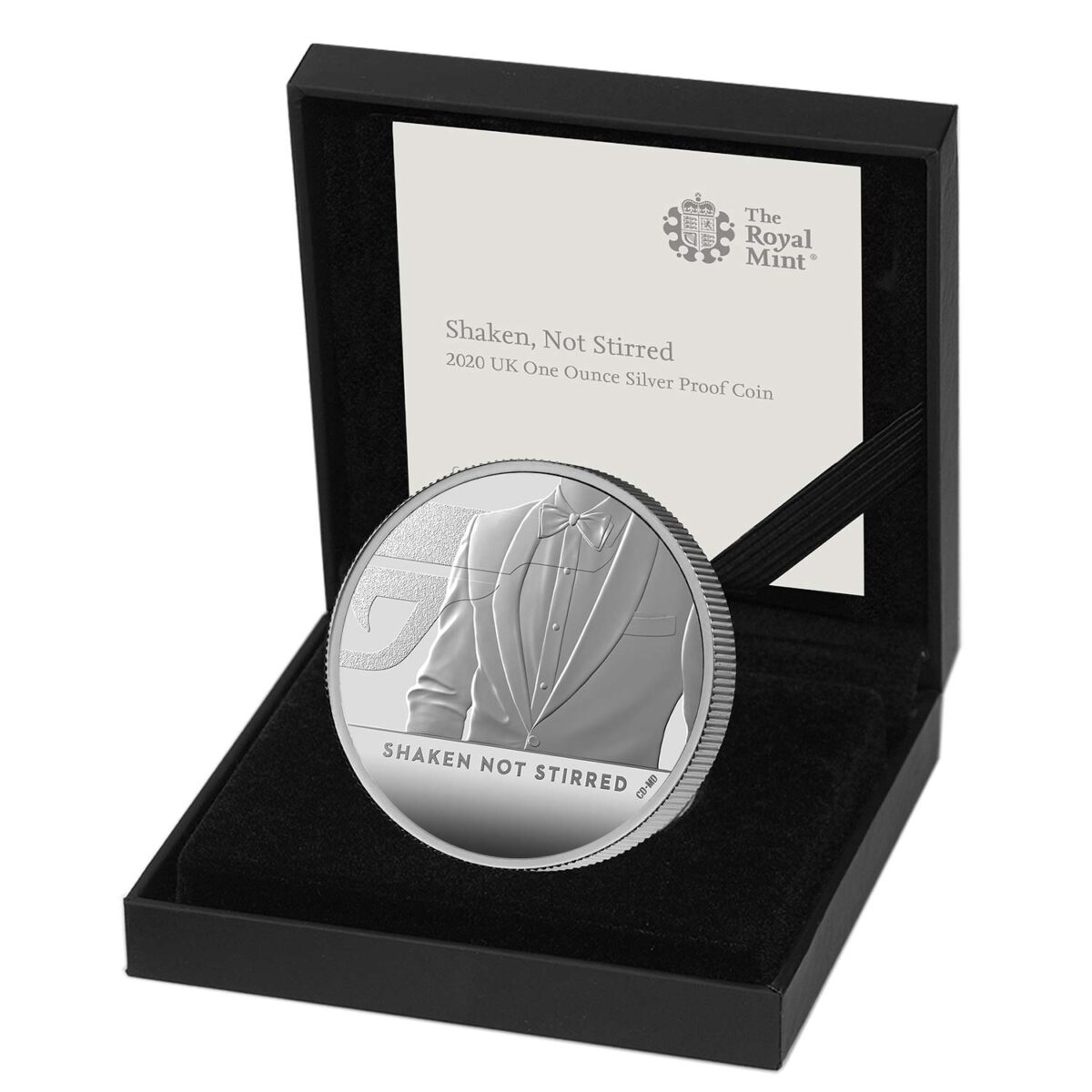 2020 03 Shaken not Stirred, James Bond UK 1 Oz Silver Proof
