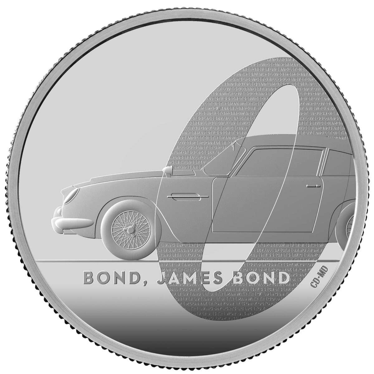 2020 01 Bond, James Bond UK 2 Oz Silver Proof
