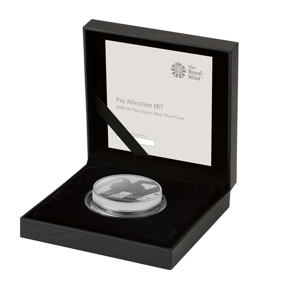 2020 02 Pay Attention, James Bond UK 2 Oz Silver Proof