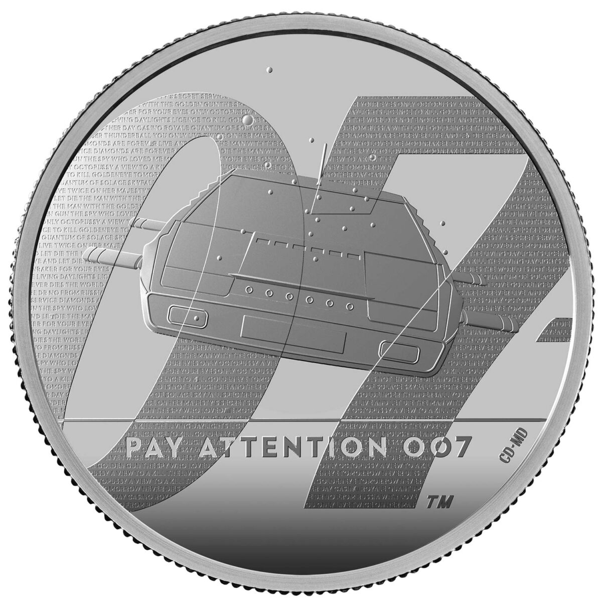 2020 02 Pay Attention, James Bond UK 2 Oz Silver Proof - Image 3