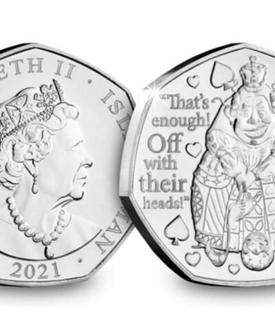 2021 Isle of Man – Thats Enough Off With Their Heads 50p BU Coin in Capsule