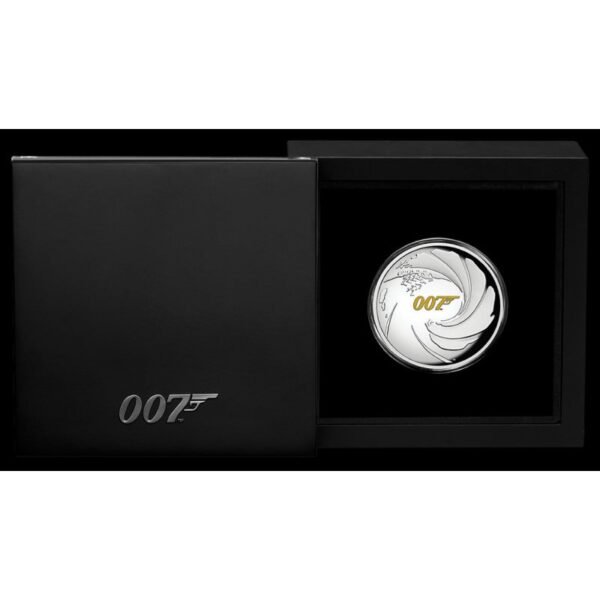 2020 Tuvalu - James Bond 1 Oz High Relief Silver Proof $1 from Perth Mint