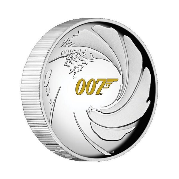 2020 Tuvalu - James Bond 1 Oz High Relief Silver Proof $1 from Perth Mint - Image 2