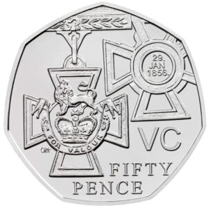 2019 Reissue Victoria Cross Award UK 50p BU in Capsule