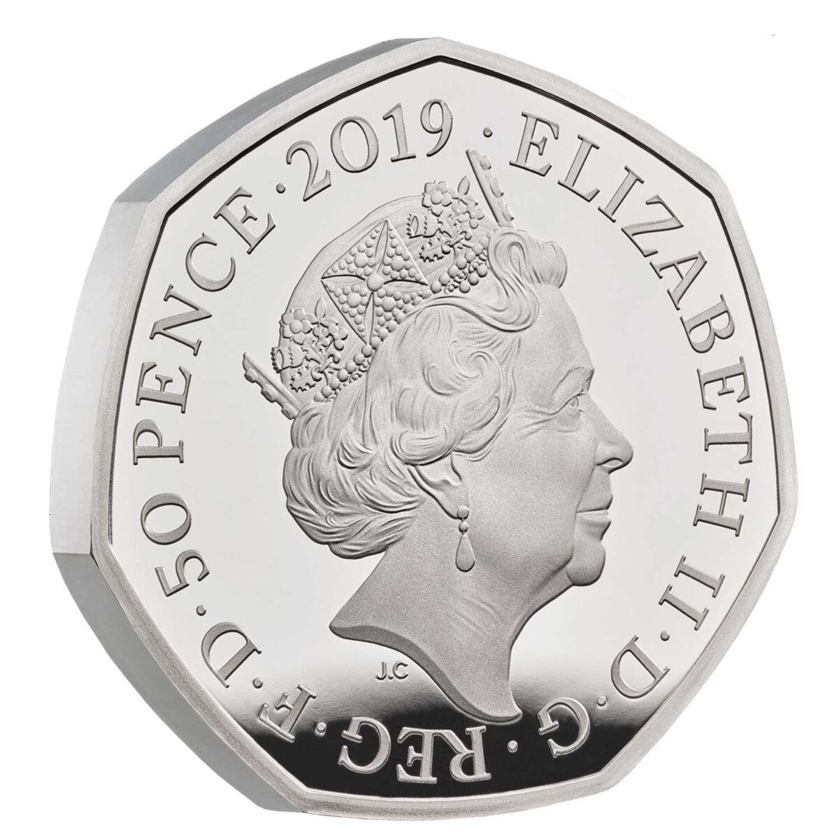 2019 Snowman Christmas 50p Silver Proof - Image 6