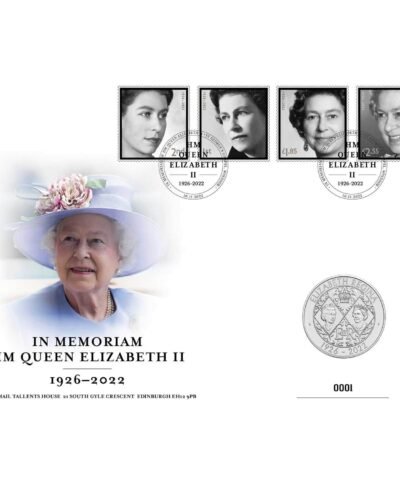 2022 Queen Elizabeth II Memoriam UK £5 BU Coin Cover PNC RM