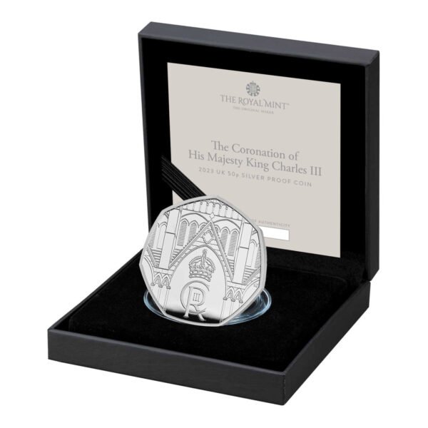 2023 King Charles III Coronation 50p Silver Proof