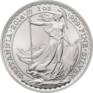 2014 UK Britannia Queen Elizabeth 1 oz Silver Bullion Coin