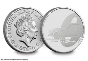 2020 01 Bond, James Bond 007 £5 BU Coin in Capsule
