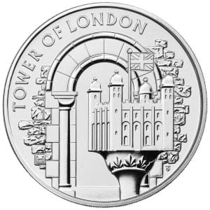 2020 The White Tower UK £5 BU Coin in Capsule