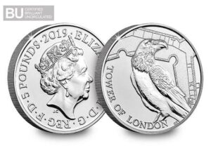 2019 Legend of the Ravens £5 BU Coin in Capsule