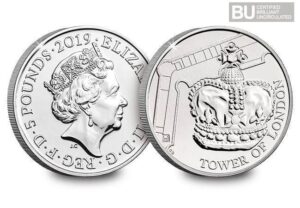 2019 The Crown Jewels £5 BU Coin in Capsule
