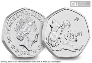 2020 The Piglet UK 50p BU Coin in Capsule