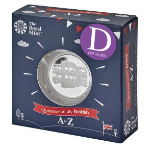 2018 UK 'D' Double Decker Bus Silver Proof 10p