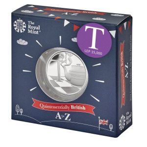 2018 UK 'T' Tea pot Silver Proof 10p