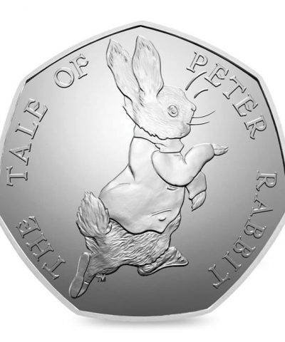 2017 Tale of Peter Rabbit UK 50p BU Coin in Capsule