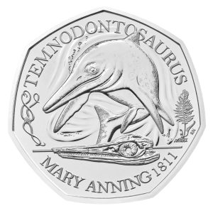 2021 Temnodontosaurus 50p BU Coin in Capsule