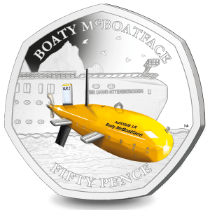 2019 Boaty McBoatface 50p BU Coin in Capsule