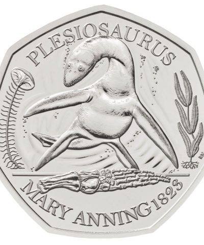 2021 Plesiosaurus 50p BU Coin in Capsule