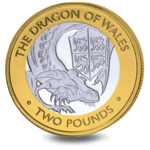 2021 Queen's Beasts - Red Dragon of Wales £2 BU Coin in Capsule