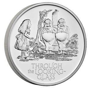 2021 Alice's Adventure - Through the Looking - Glass £5 BU Coin in Capsule