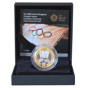 2008 Beijing to London Olympics Handover Silver Proof £2 <br><i>With Black Mark</i>
