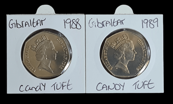 1988 1989 Gibraltar Candy Tuft Circulation 50p - Image 2