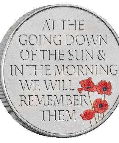 2021 Remembrance Day Poppy UK £5 Coin in Capsule