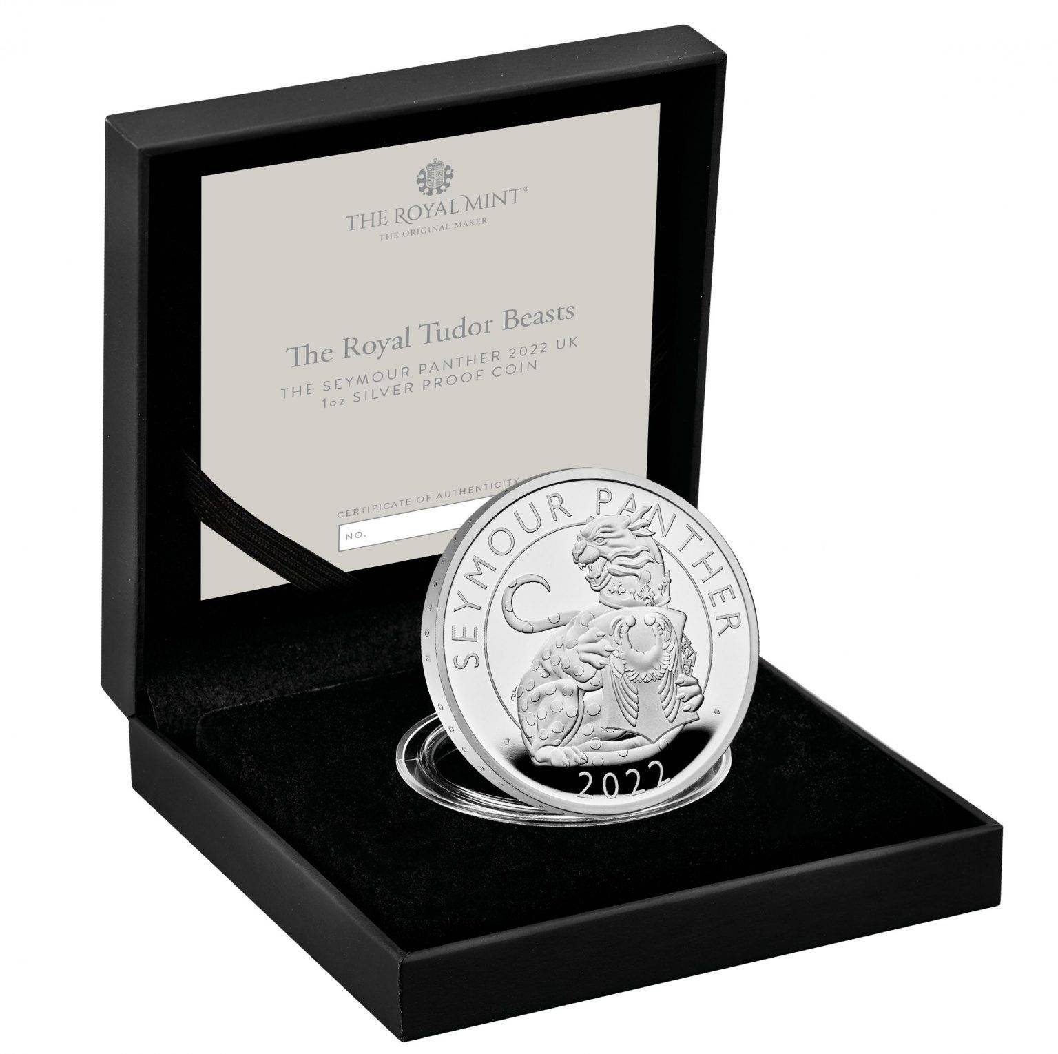 2022 Royal Tudor Beasts 01 Seymour Panther 1 Oz Silver Proof - CrawleyCoins