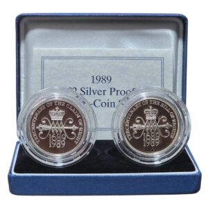 1989 Bill and Claim of Rights £2 Silver Proof Set