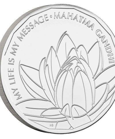 2021 Mahatma Gandhi UK £5 BU Coin in Capsule