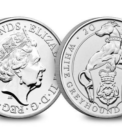 2021 Queen’s Beast – The Greyhound of Richmond UK £5 BU Coin in Capsule