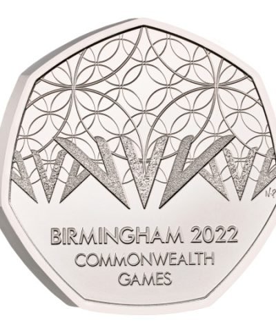 2022 Commonwealth Games Birmingham 50p BU Coin in Capsule