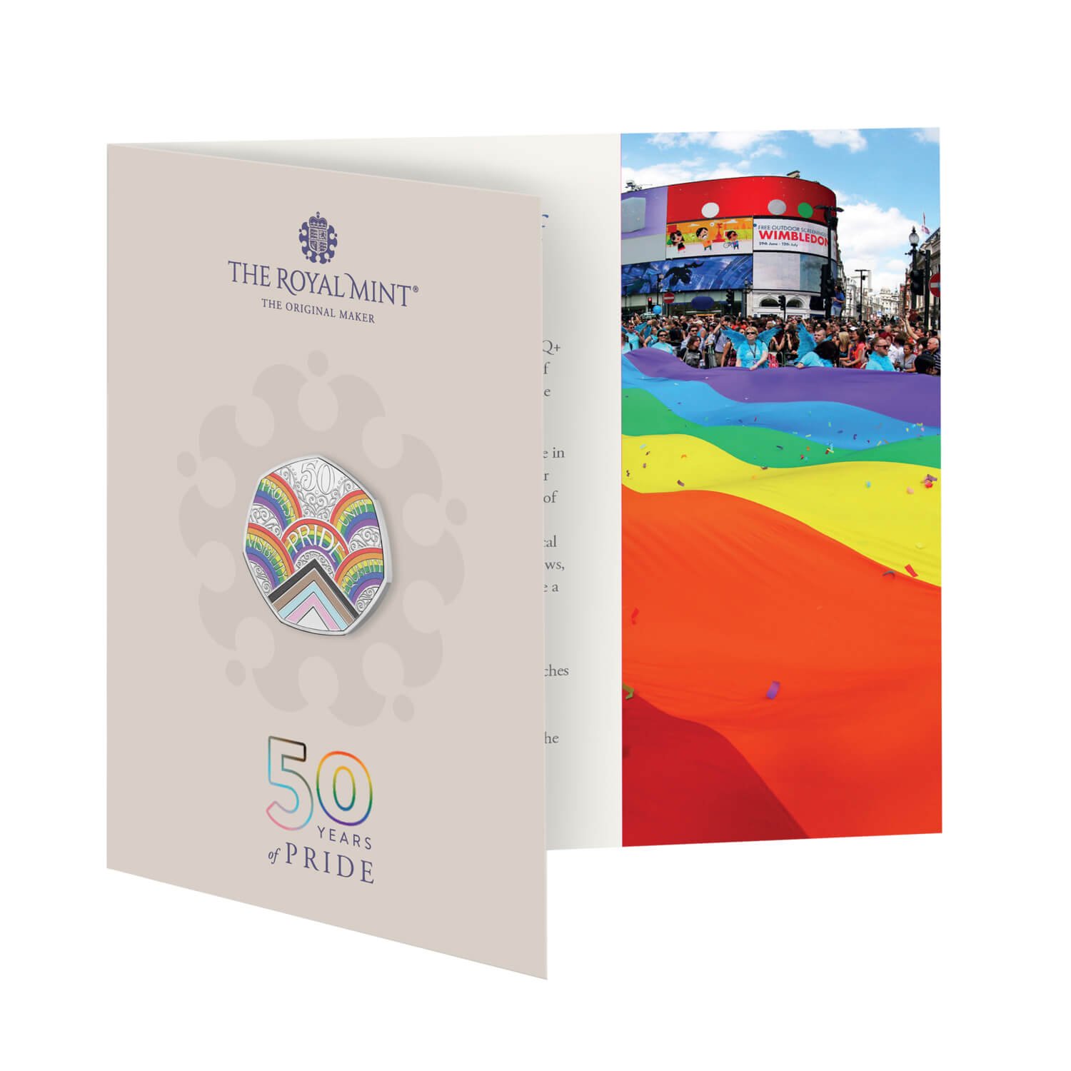2022 50 Years of Pride 50p Coloured BU