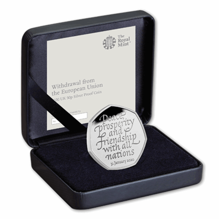 2020 EU Withdrawal BREXIT 50p Silver Proof