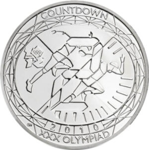 2010 Countdown to London Olympics '2' UK £5 BU Coin in Capsule