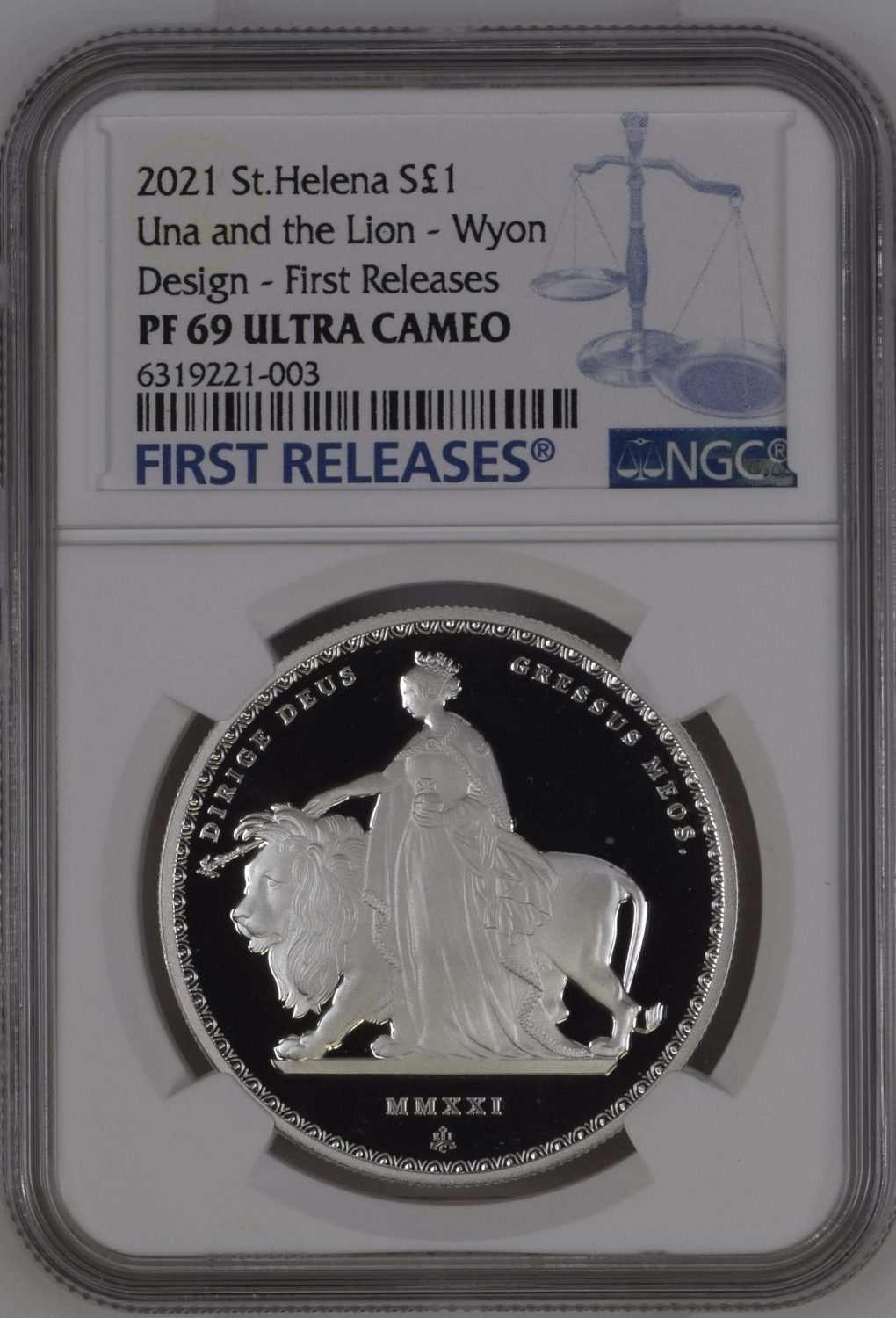 2021 Masterpiece Una and the Lion 1oz Silver Proof NGC PF69