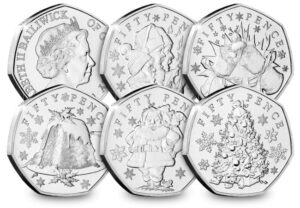 2021 Guernsey Christmas Traditions 50p BU Coins in Capsules