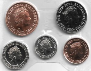 2017 - 2022 Queen Elizabeth Shield Small Change 1p - 20p BU - 2022