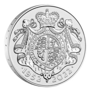 2022 Platinum Jubilee UK with Edge Inscription £5 BU Coin in Capsule