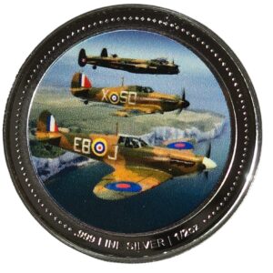 2020 WWII Aircraft 'Spitfire' 1/2 Silver Round