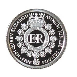 2022 Alderney Platinum Jubilee £5 999.5 Platinum Proof Coin in Capsule